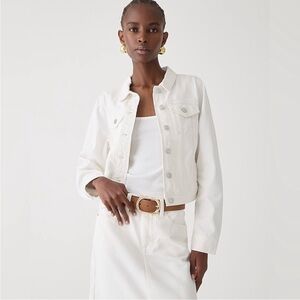 NWT JCREW Women's White Denim Jacket